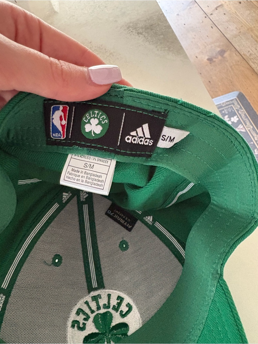 Youth Boston Celtics Green Baseball Cap with Shamrock Logo - Picture 3 of 4